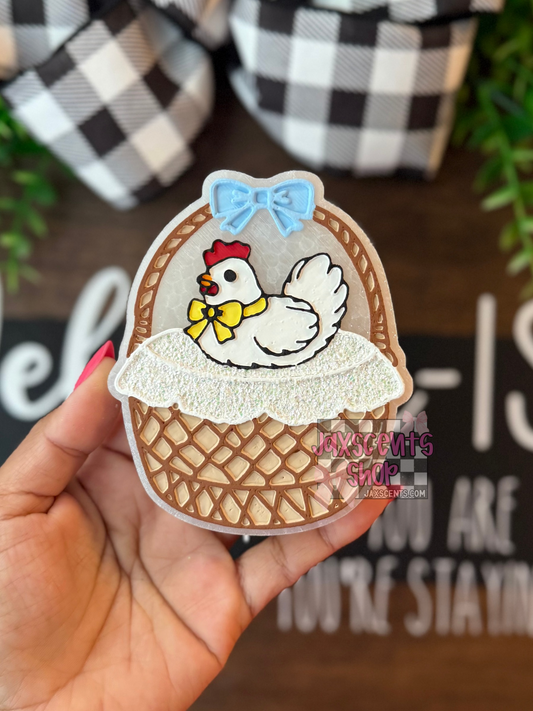 Hen On Basket Car Freshie