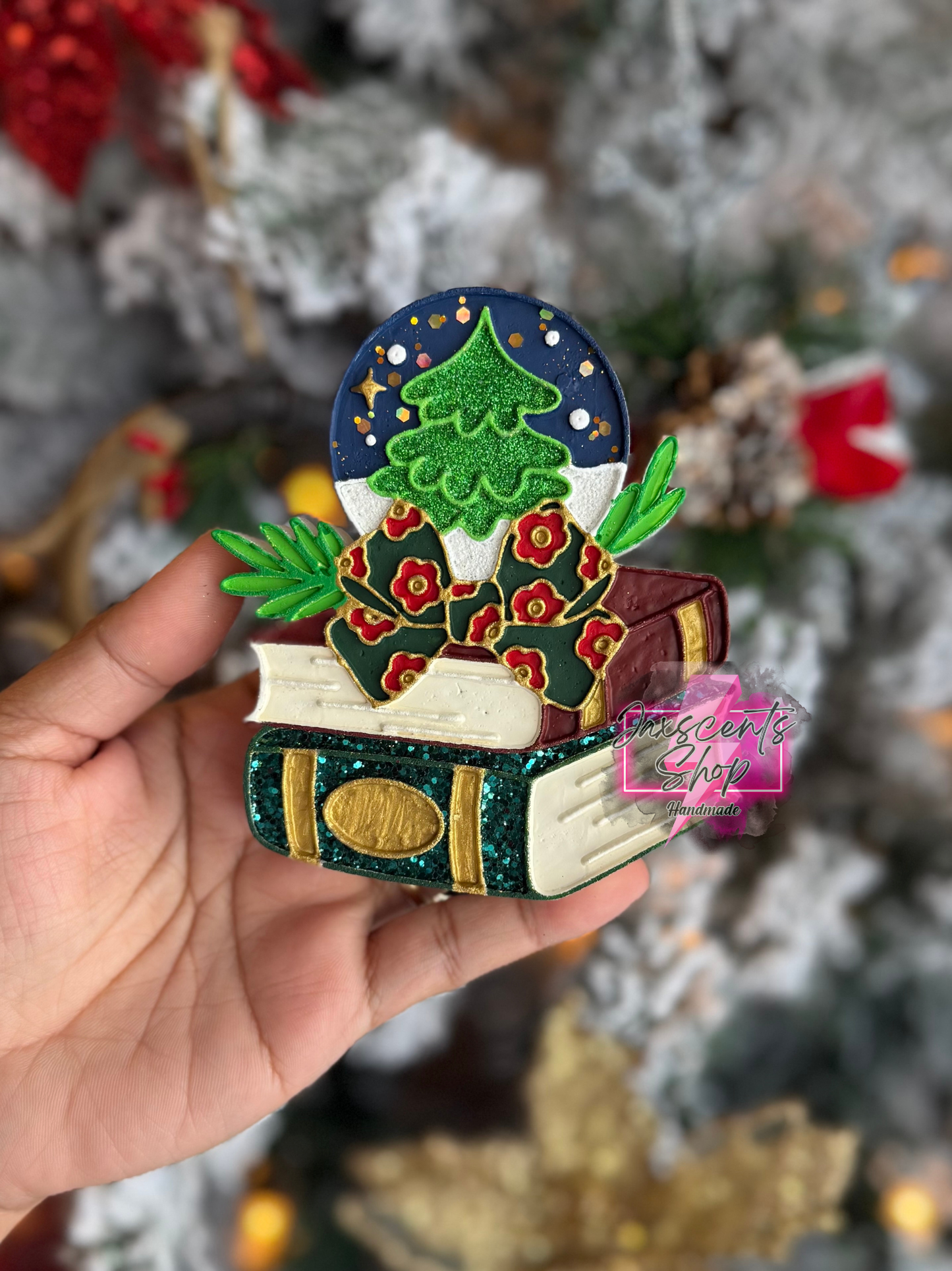 Bookish Christmas Snow globe