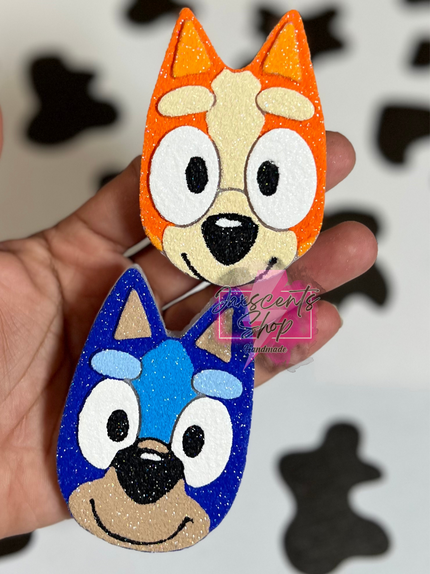 Orange & Blue Dog VENT CLIPS