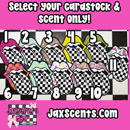 Checkered Tongue Cardstock Freshie