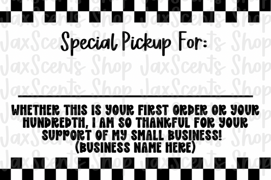 Checker Print Pickup For Sticker Labels  (3x2)