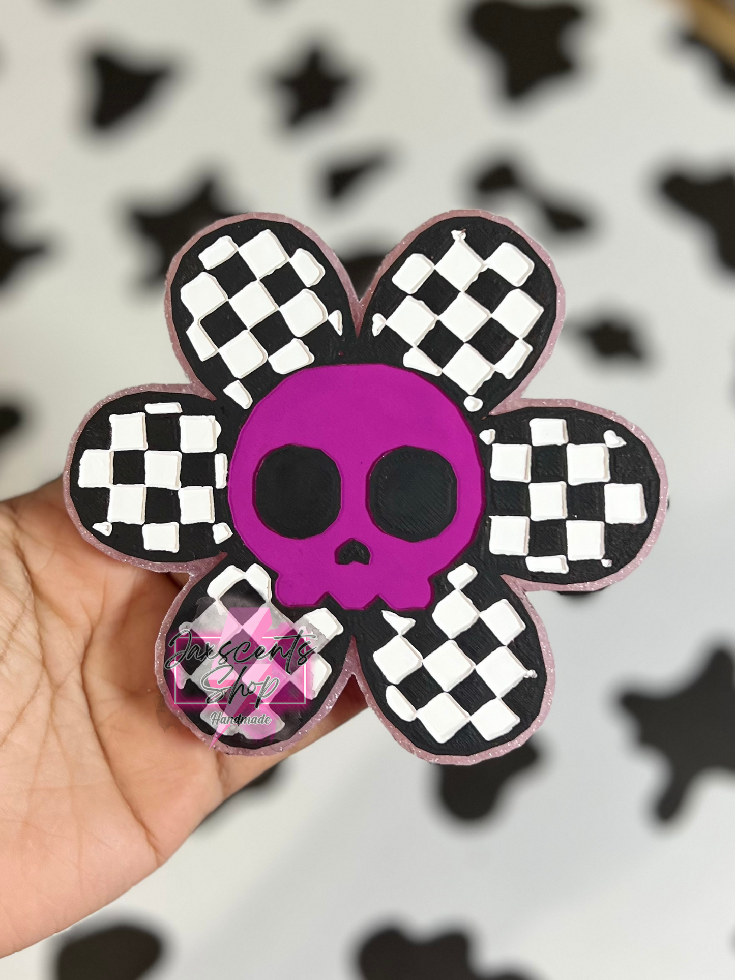 Skull Checkered Flower