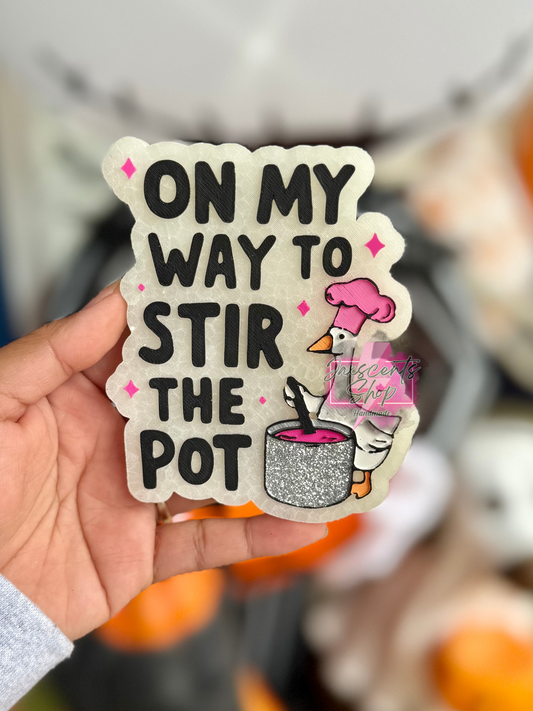 On My Way To Stir The Pot Goose