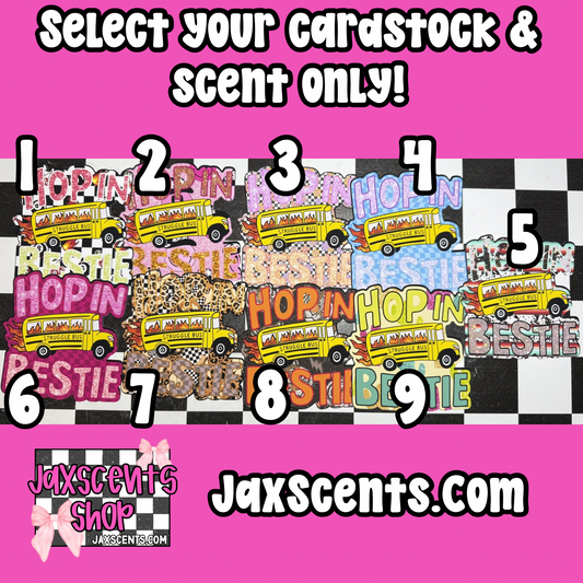 Hop In Bestie Cardstock Freshie