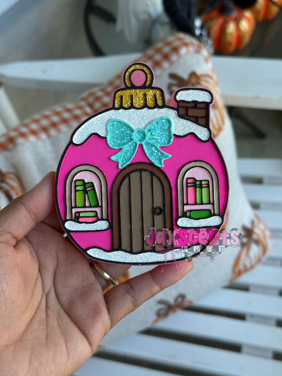 Ornament Bookstore Car Freshie