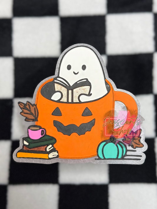 Bookish Ghost Pumpkin Mug