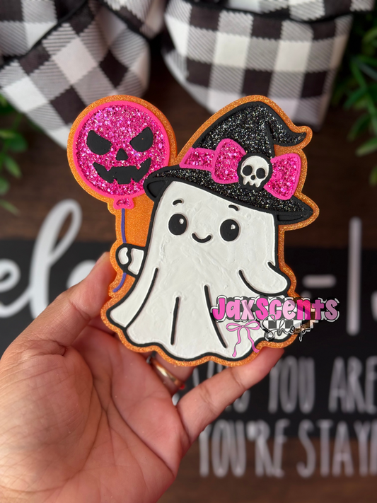 Witch Ghost With Balloon Car Freshie