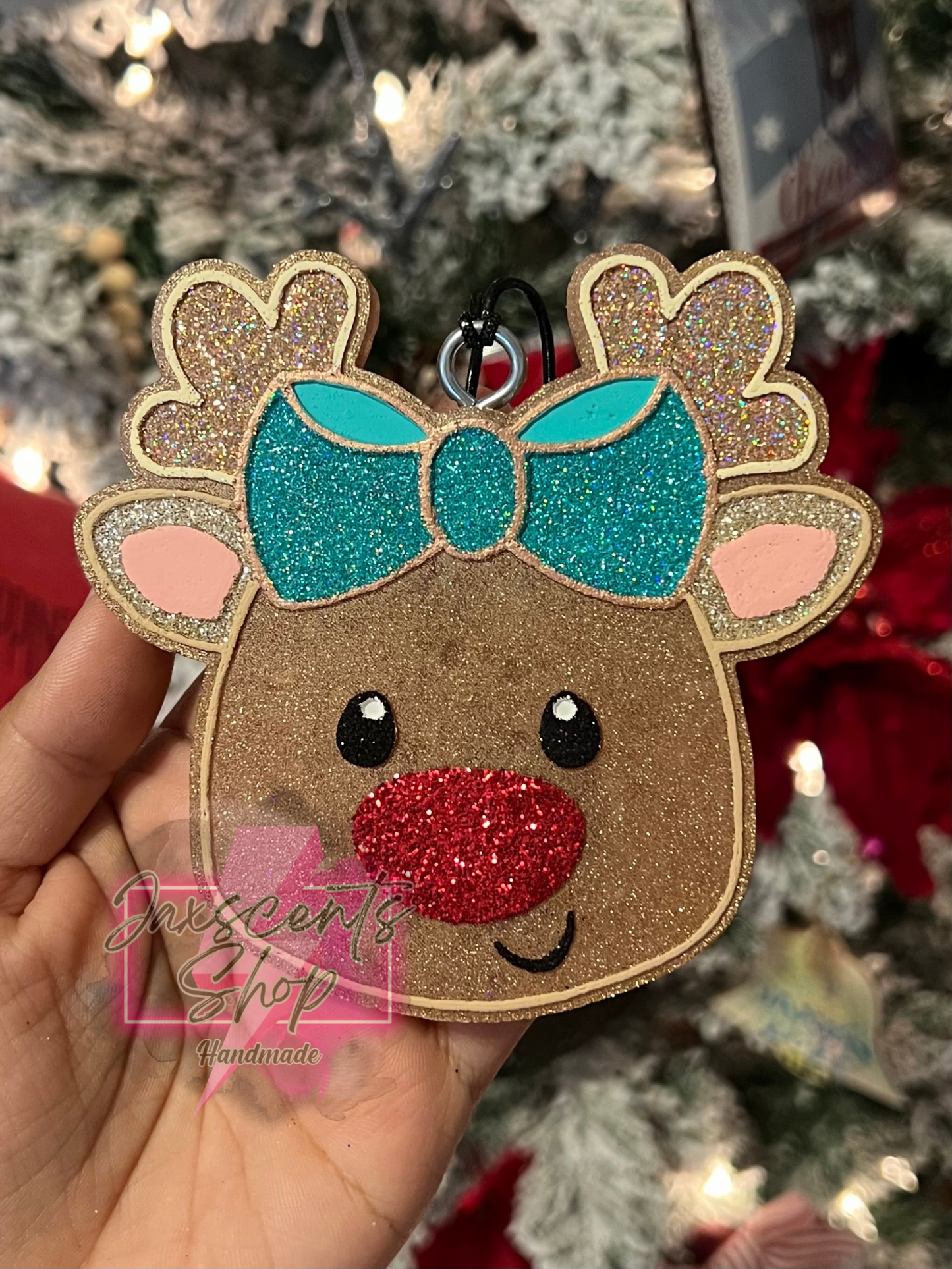 Christmas Reindeer With Bow