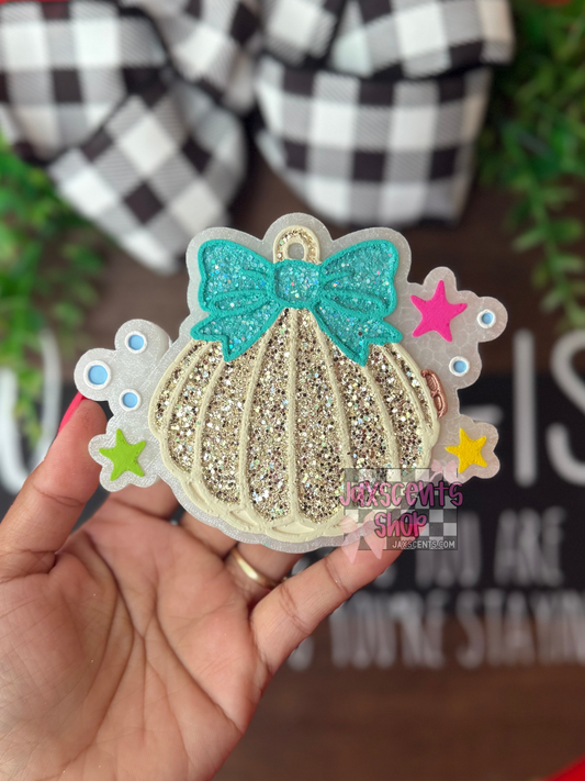 Seashell Bow Locket Car Freshie