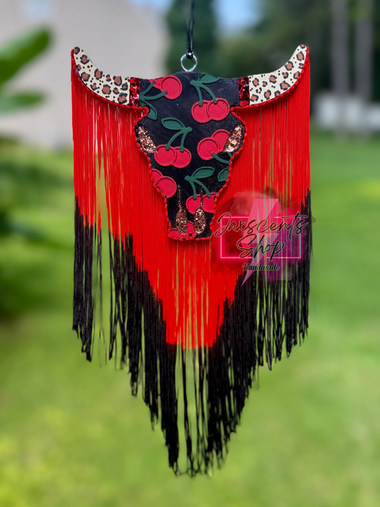 Cherries Bull Skull