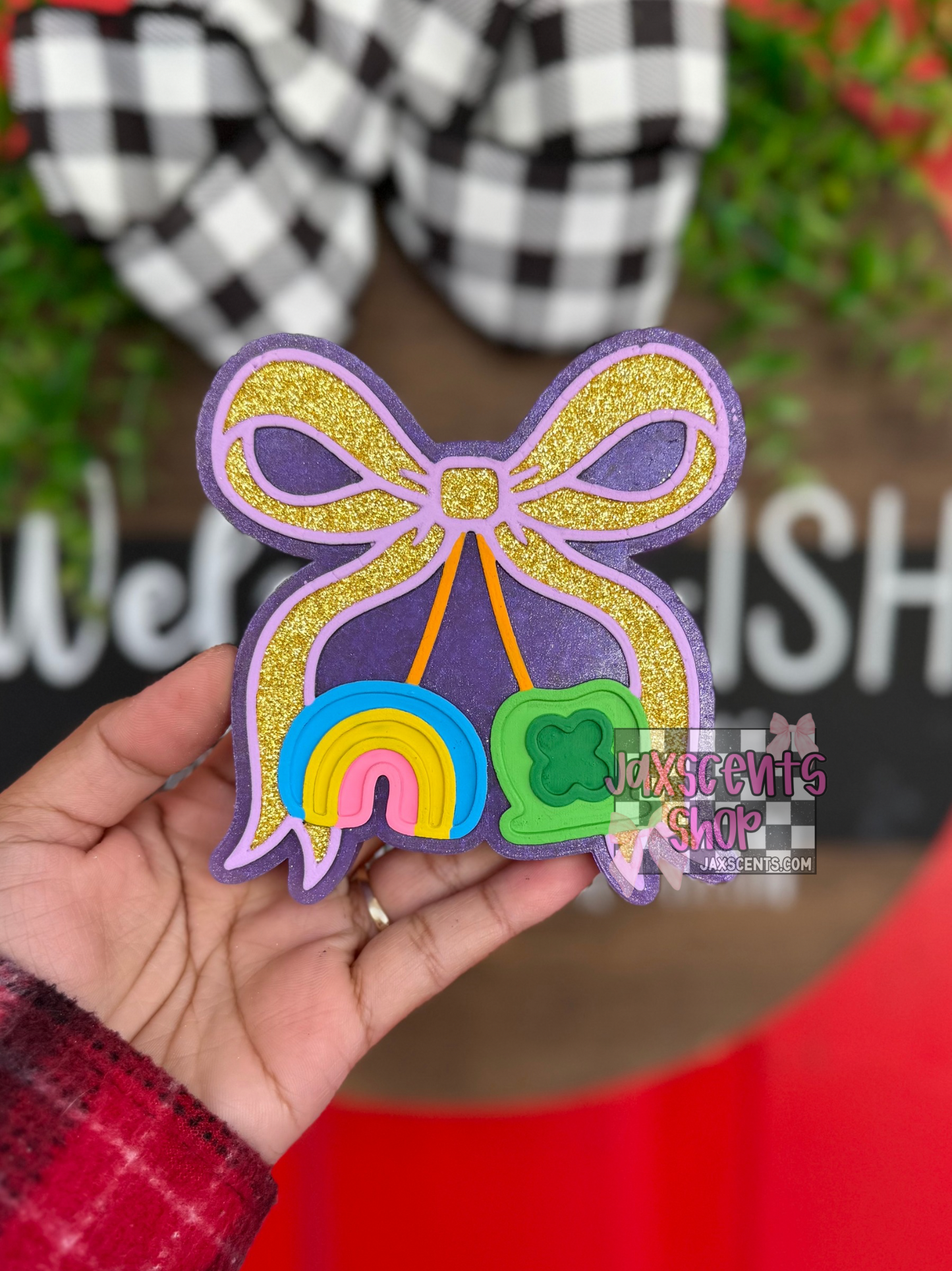 Lucky Marshmallow Cherries w/ Bow Car Freshie