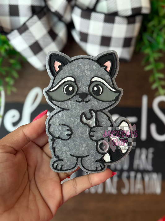 Raccoon With Wrench Car Freshie
