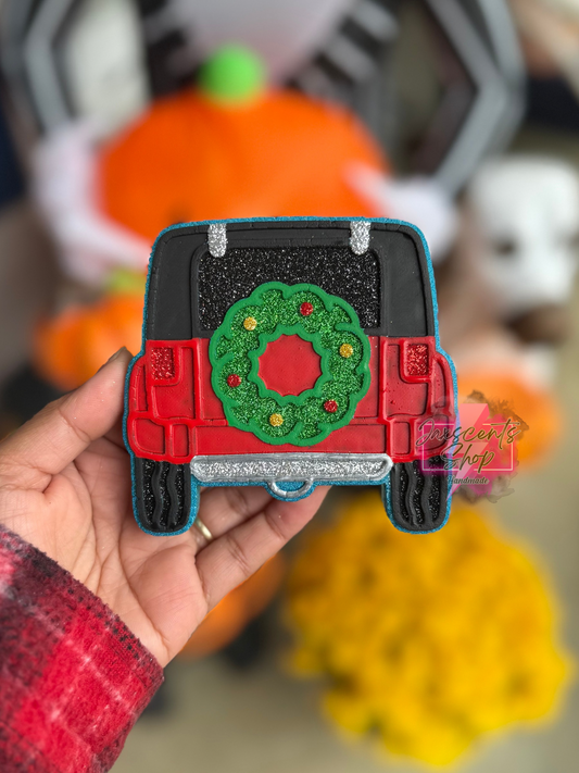 Christmas Jeep Wreath