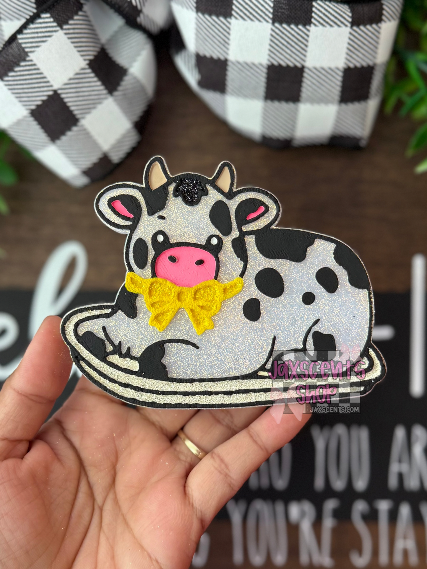 Cow Butter Dish Car Freshie
