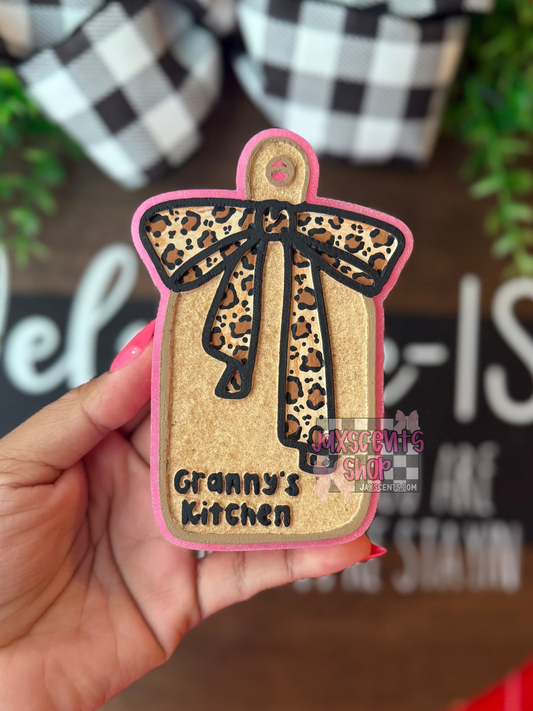 Granny’s Kitchen With Bow Car Freshie