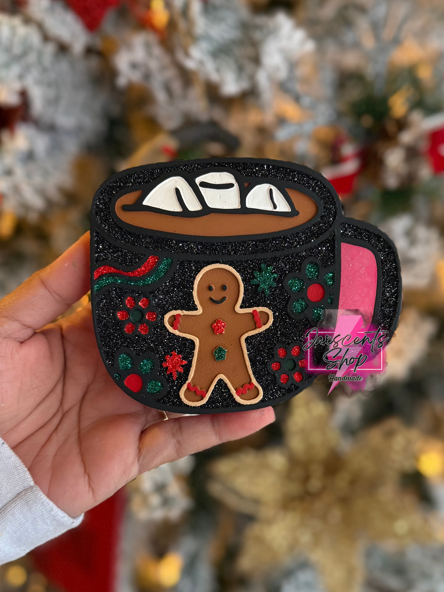 Hot Cocoa Gingerbread Mug Car Freshie