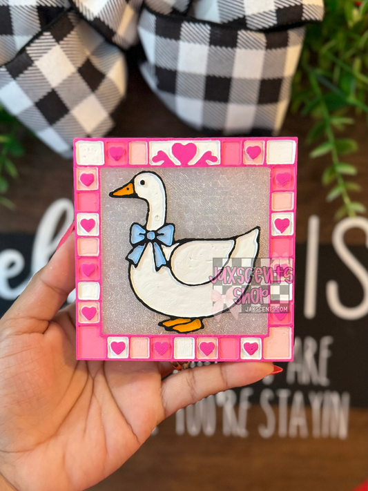 Vintage Goose Square Quilt Car Freshie