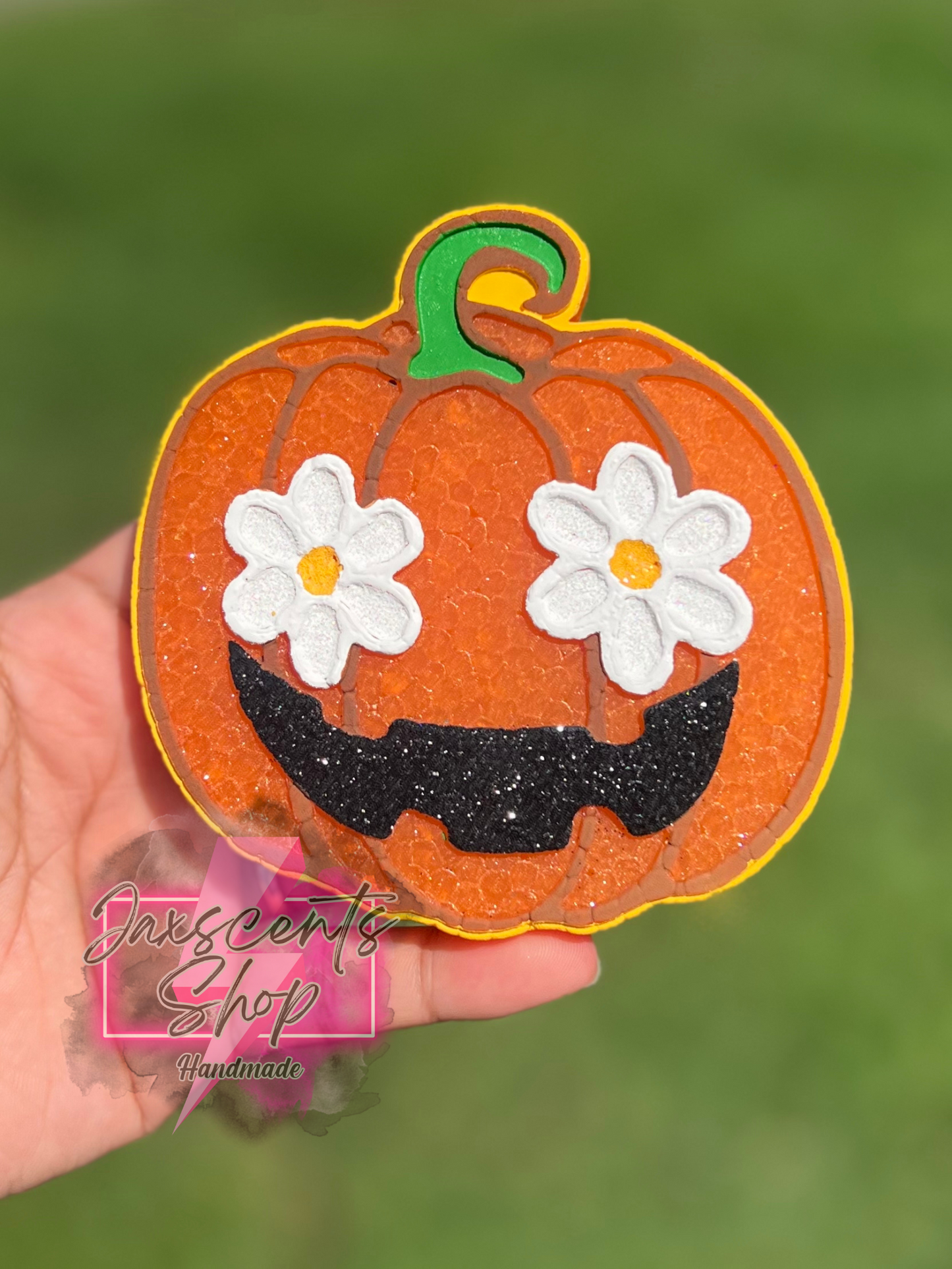 Pumpkin With Flower Eyes