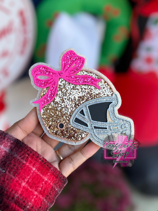 Football Helmet With Bow