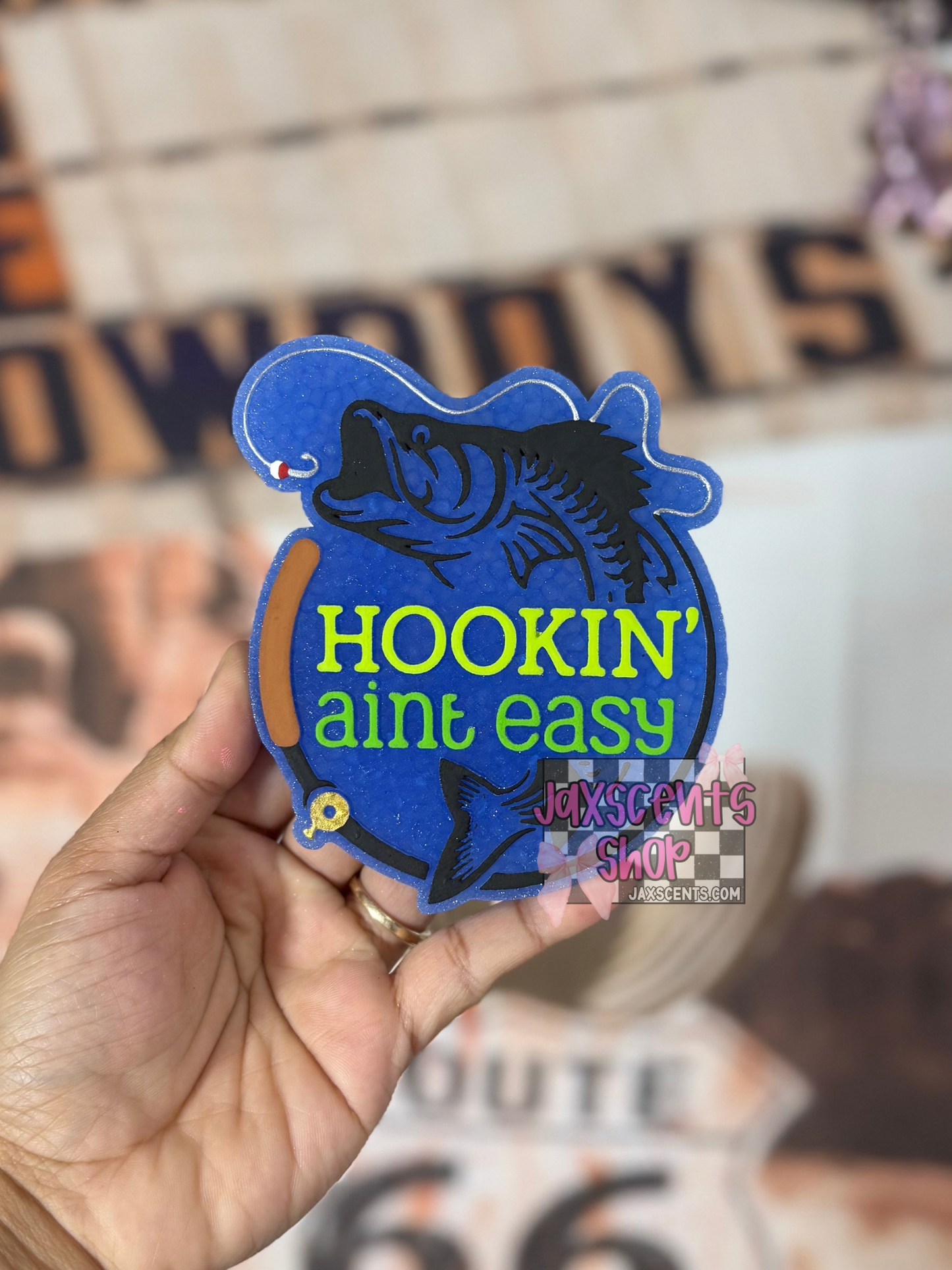 Hookin Ain’t Easy Fishing Car Freshie