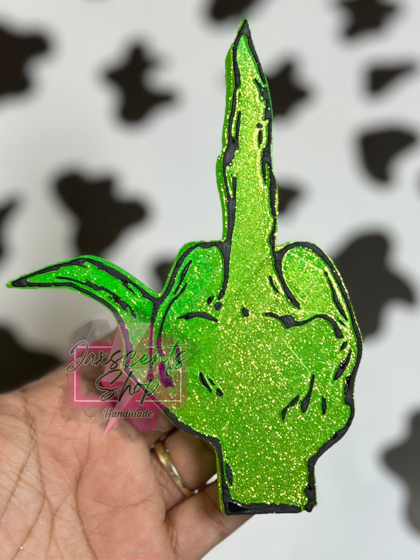 Green Man Middle Finger