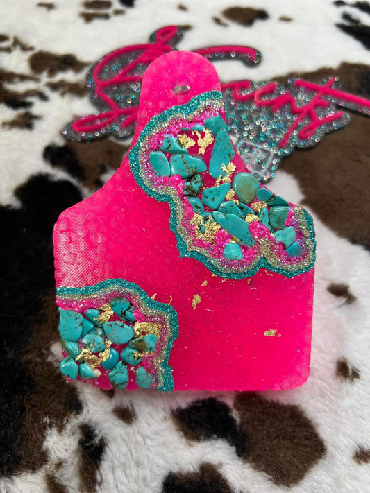 Geode Cow Tag