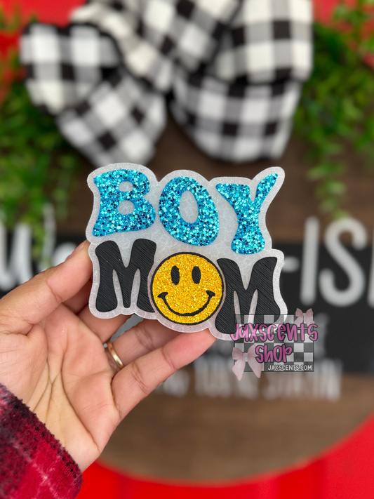 Boy Mom Smiley Car Freshie