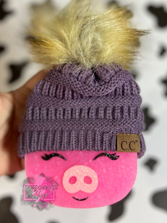 Pig With Beanie