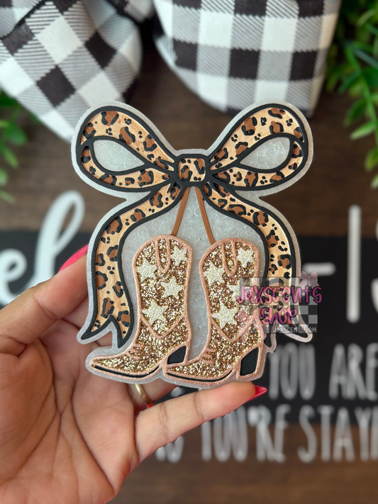Cowboy Boots Cherries with Bow