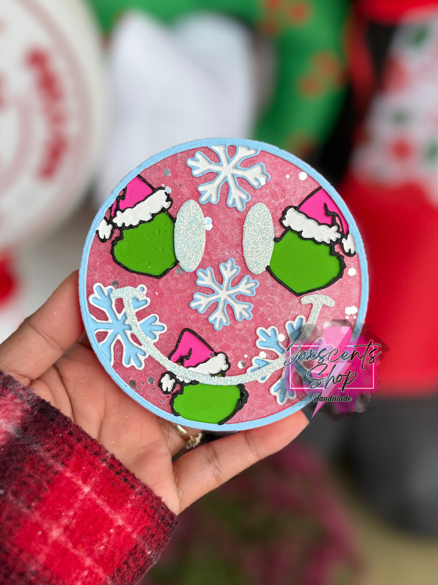 Green Guy Snowflakes Smiley