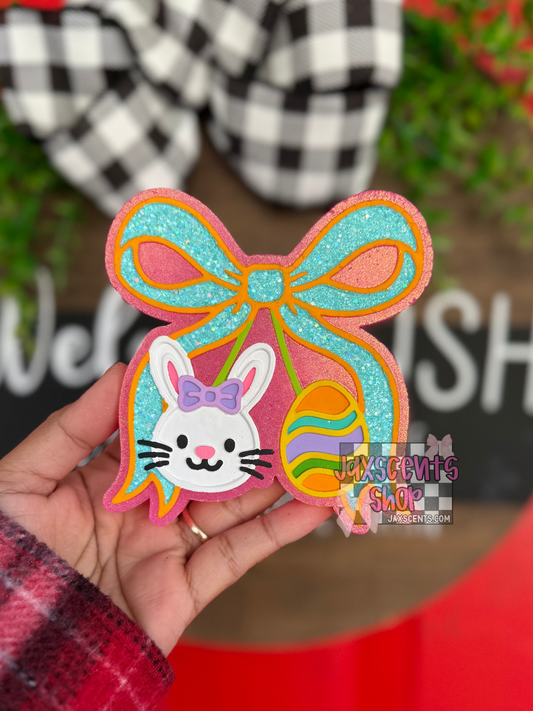 Bunny and Egg Cherries with Bow Car Freshie