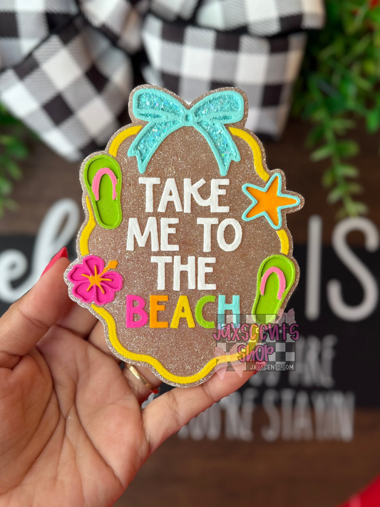 Take Me To The Beach Bow Frame Car Freshie
