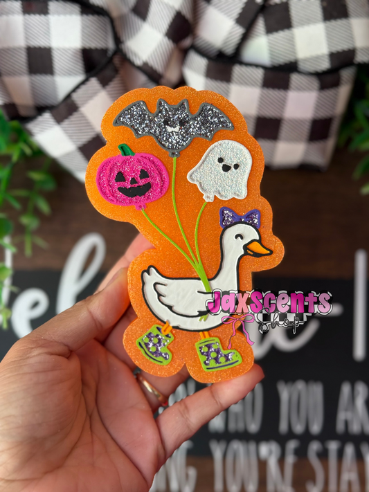 Goose with Halloween Balloons Car Freshie