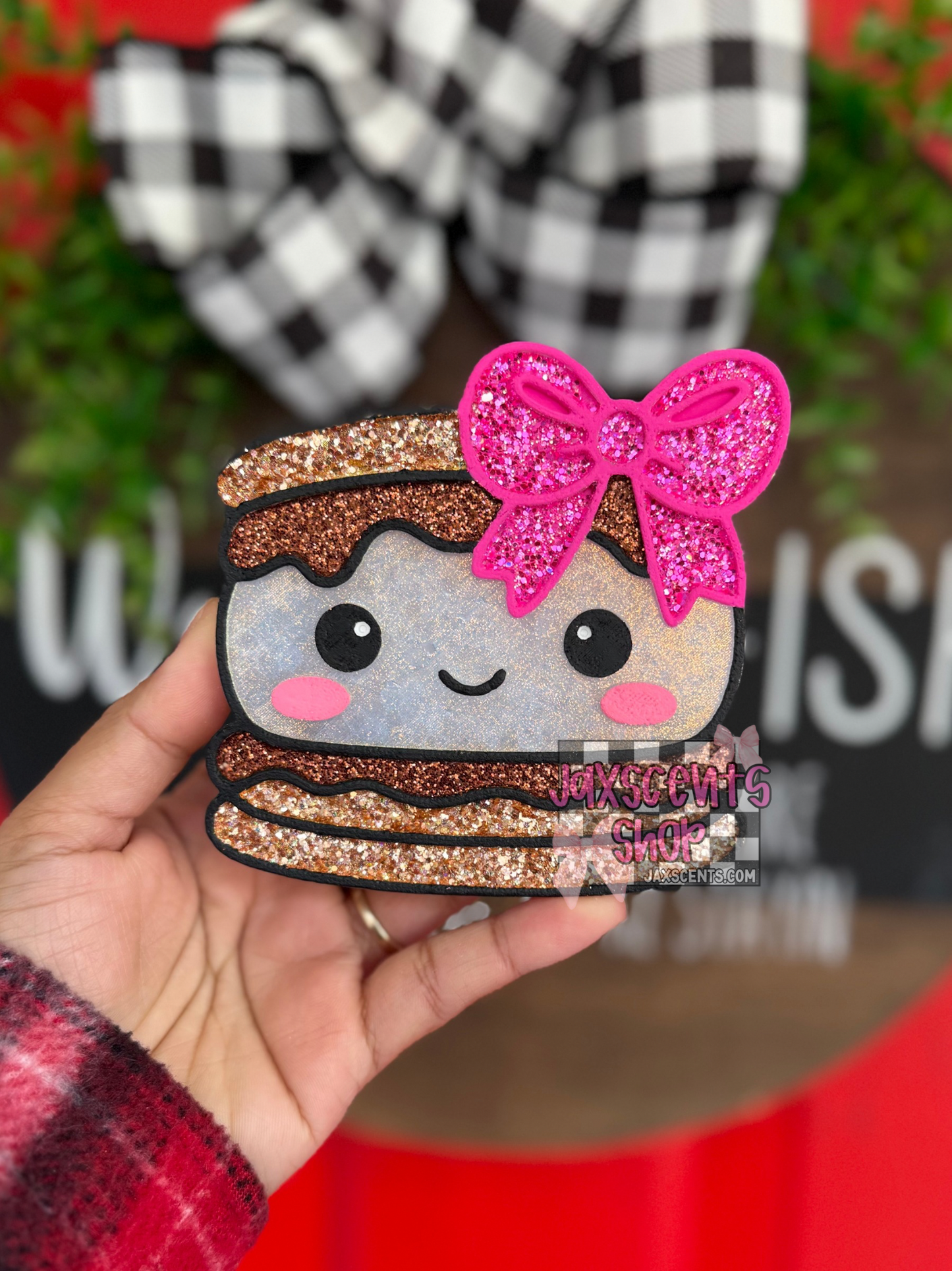 Cute S’more w/ Bow Car Freshie