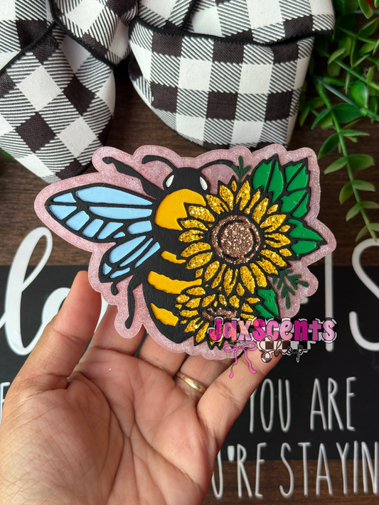Sunflower Bee Car Freshie