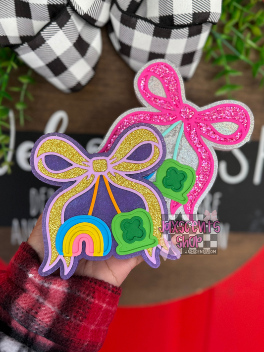 Lucky Marshmallow Cherries w/ Bow Car Freshie