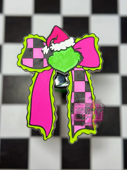 Green Guy Checkered Bow
