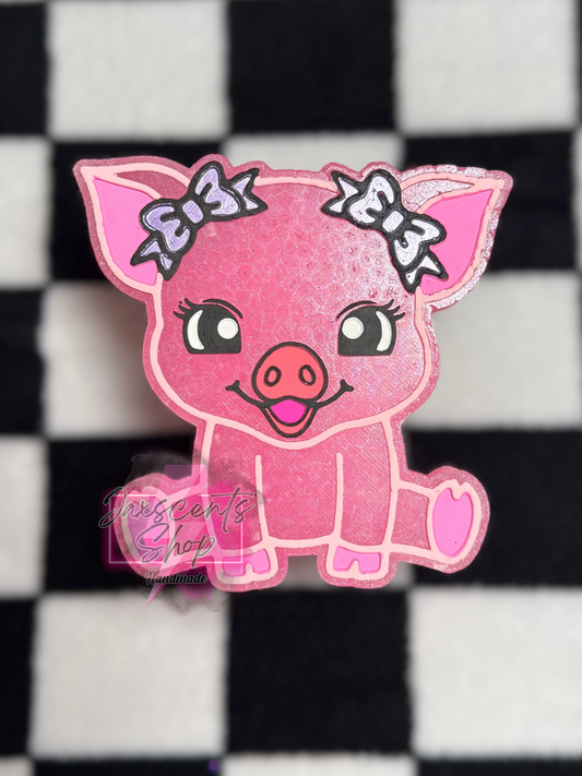 Pig With Pigtail Bows