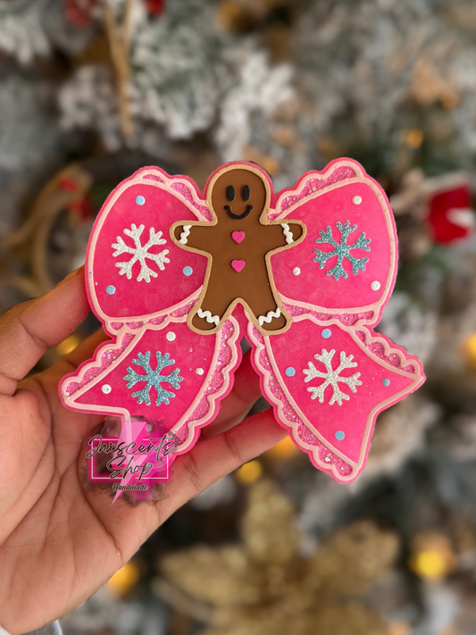 Gingerbread Snowflake Bow