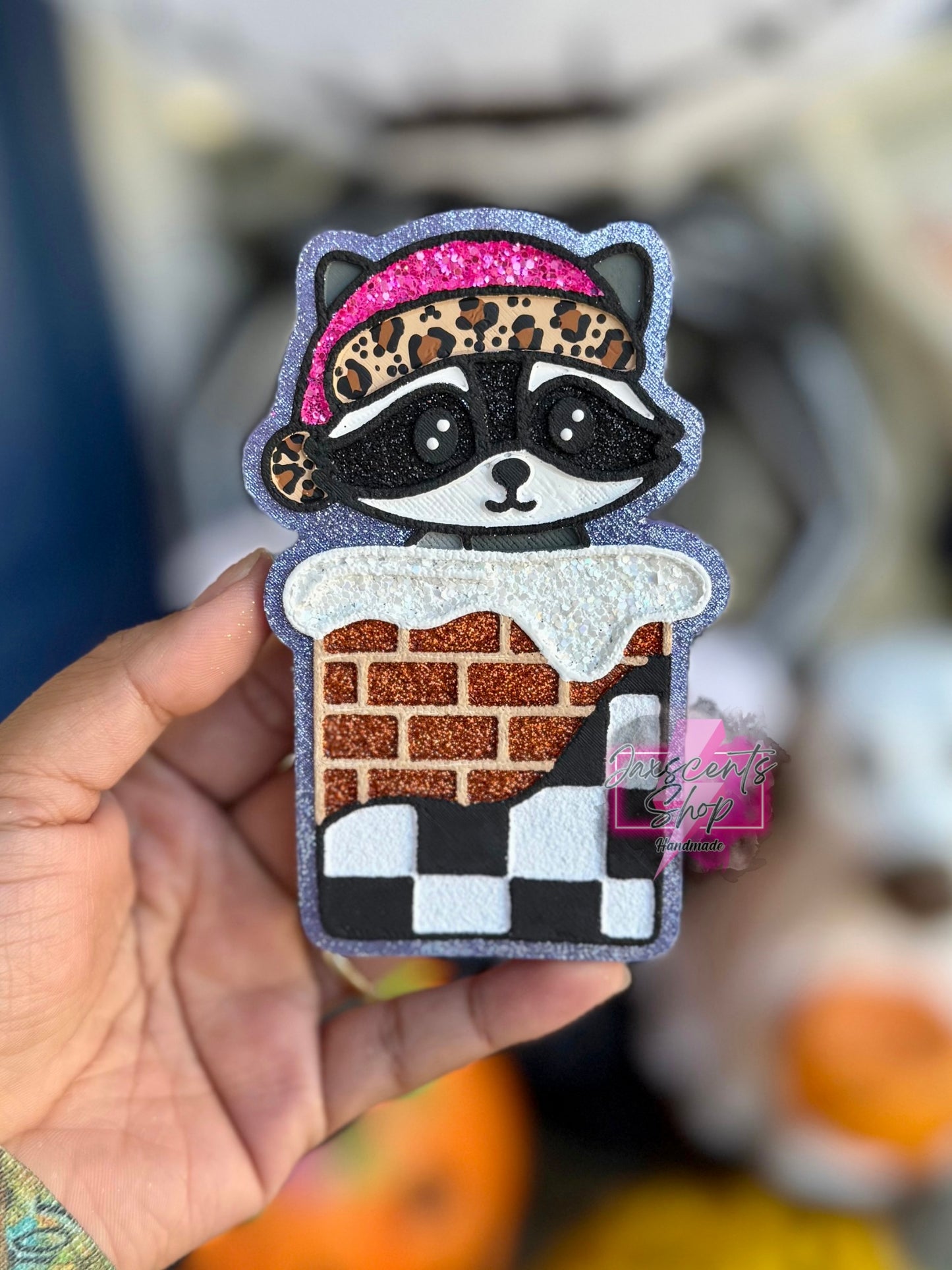 Christmas Raccoon Chimney