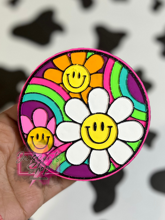 Rainbow Smiley Flower