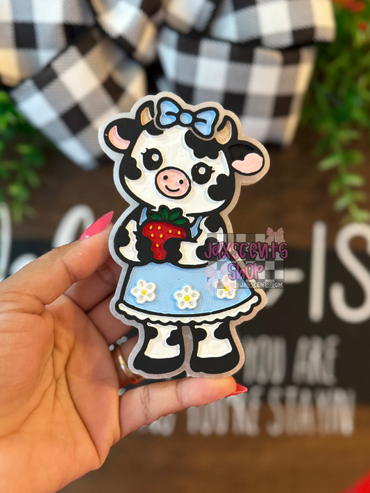 Cow With Strawberry Car Freshie