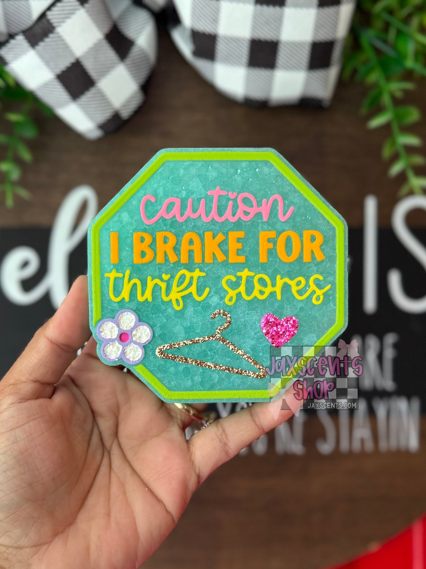 I Brake For Thrift Stores Car Freshie