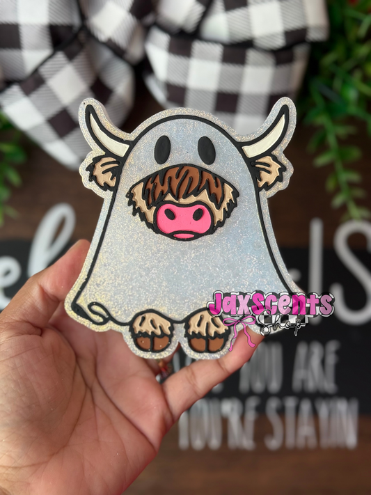 Highland Cow Ghost Car Freshie
