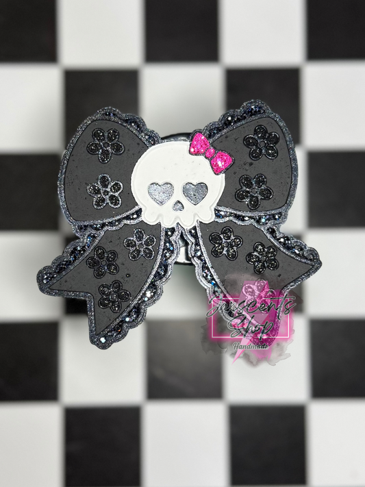 Skull Flower Bow